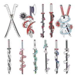 Demon Slayer Knife Email Pins Baby Girl Childhood Comic Elf email Pins Cute Anime Movies Games Hard Email Pins Collect Cartoon Broche Badges