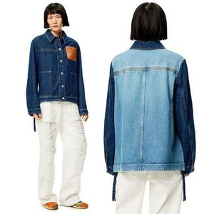 Denim 2024S Nouvelle veste 23Ss Nouvel automne de haute qualité Loe Designer Coûts Hommes Femmes Lâche Denim Manteau Tendance Denims Vêtements Cardigan Ov s