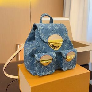 Denim sac à dos sacs de créateurs en cuir véritable sac à dos femmes sacs à dos d'école classique dames sacs de messager