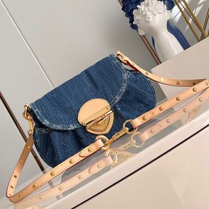 Bolso de mezclilla bolso de diseñador de cuerpo cruzado bolso de mano mediano bolso de hombro diseñador billetera de compras mochila antigua mochila en axila impresa bolso 46836 46871