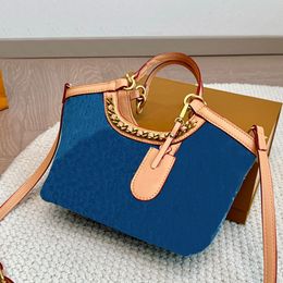 Denim tas groentemand draagtas luxe handtas dames mode koppeling bakken portemonnee voor dames schoudertassen hoogwaardige canvas blauwe handtassen