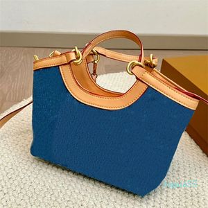 Denim tas groentemand draagtas luxe handtas dames mode koppeling bakken portemonnee voor dames schoudertassen hoogwaardige canvas blauwe handtassen