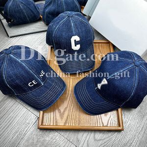 Designer de casquette de baseball en denim brodé de chapeau tracé hommes femmes golf sports décontractés chapeau de soleil extérieur