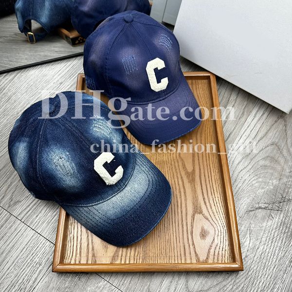 Casquette de baseball en denim Lavage à cravate teinté des chapeaux concepteurs brodés chapeau de balle de rue tendance hommes femmes sport chapeau extérieur