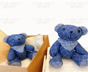 Denim Bear Dolls Hipster Top Fabric Girl039s et Boy039S Designer Dolls Ecofrielm Nontoxic Mignon Luxury Kids Toys8749527