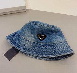 Denim Bucket Hat Bonnets Printemps Designer Cap Avec Lettres 4 Saison Casquettes De Baseball Beanie Casquets Homme Seau Chapeau Noir Bleu