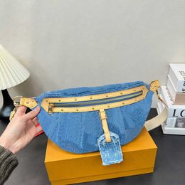 Denim Bum Sac Bumbag Designer Fanny Pack Women Mens Nécrorcoveaute Sac Vintage Lettre imprimé Couleur Clash Coffre Sacs de taille 240411