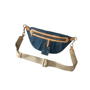 Denim Canvas Blauw Hoogbouw Heuptas Designer Heuptassen Dames Heuptasjes Mode Heuptasje Luxe Fannypack Schoudertas Dames Crossbody Portemonnees Casual Borsttasjes