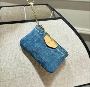 Denim Coin Purse Designer Fashion Womens Mini Bag de carte à glissière