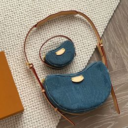 Denim designer tas vintage handtas ontwerper portemonnee grote capaciteit schoudertas dames handtassen portemonnee oude bloemen tas winkelen vrouwen tassen denim lederen crossbody