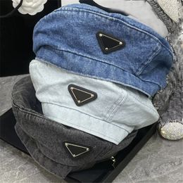 Denim Designer Beret Hat For Women Summer Mens Mash