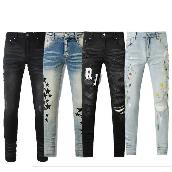Denim designer Hole Jeans hommes pantalons pour femmes de haute qualité Rip hommes femmes Hip hop Punk rue pantalons de haute qualité