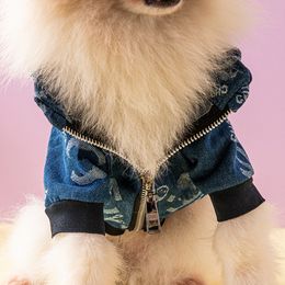 Denim chien vêtements marque de mode automne hiver mode Lux manteau pour animaux de compagnie Jarre Aero Bull Schnauzer chiens veste