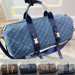 denim plunjezak designer reistas lederen bagage handtas schouder crossbody draagtas met grote capaciteit Kee Pall plunjezak