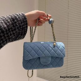 Denim Golden Ball Femmes Sac Classique Rabat Épaule Mini Chaîne Réglable Matelassé Luxe Designer Sac À Bandoulière Fanny Pack Mini Porte-Monnaie Porte-Carte Clé Pochette Clut UG