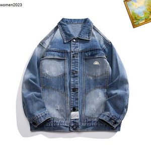 Denim Jacket Hommes vestes Designers vêtements élégants denims manteau hommes femmes col rabattu jeans en détresse pull mode pardessus 25 janvier