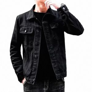 Denim Jassen Man Black Butt Jeans Jas voor Mannen Rock Cowboy Een Stuk Originele Merk Designer Koreaanse Populaire Kleding Y2k G k3GR #