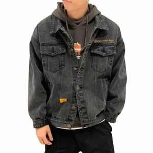 Chaquetas de mezclilla Hombre Bordado Jeans Abrigo para hombres con lana de oveja Acolchado acolchado negro Cálido Nuevo en precio barato Outwear elegante bajo 72Y0 #