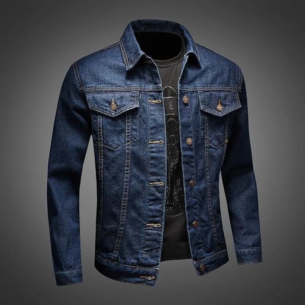 Vestes en jean homme Vintage Cargo Jeans manteau pour hommes bleu automne Slim Fit haute qualité au prix le plus bas grande taille faible coût corée L 240312