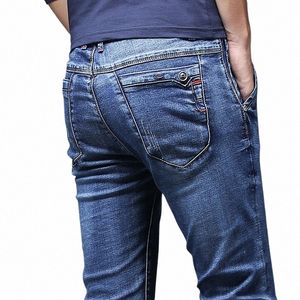 Denim Jeans Mannen Elastische Casual Broek Nieuwkomers Fi Hoge Kwaliteit Dagelijks Silm Dropship U8wI #