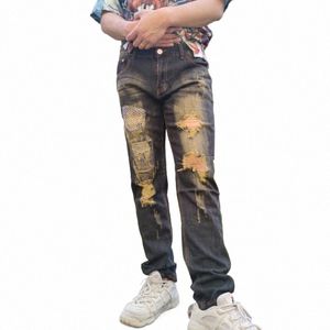 Denim Jeans Nieuwe Gescheurde Merk Motorcycle Design Plus Size Fi Ruïne Hoge Kwaliteit Rechte Mannen Hip Hop Party gescheurde Broek k5lT #