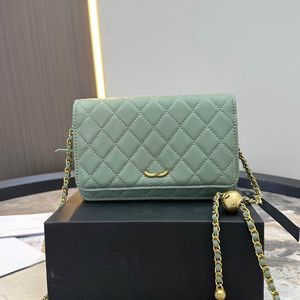 Negen kleuren Woc Klassieke Gouden Bal Dames Schoudertas Multi Pocket Rits Portemonnee Luxe Avond Clutch Lederen Gewatteerde Crossbody Designer Tas Birkin 18.5CM