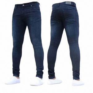 Denim Mannen Stretch Hoge Taille Plus Pencil Fit Skinny Size Jeans Rits Slanke Voor Casual Mannelijke Heren Broek Broek V7HU #