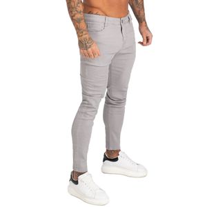 Denim Pantalons Hommes Skinny Slim Fit Gris Jeans pour Hommes Hip Hop Cheville Coupe Serrée Près Du Corps Grande Taille Stretch zm175