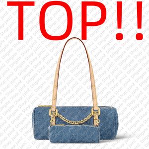 Denim.Schoudertassen bovenaan.M46830 Papillon Lady Designer Handtas Purse Hobo Satchel Clutch Evening Baguette Bucket Top Handgreep Tote Bag Mini Pochette Accessoires