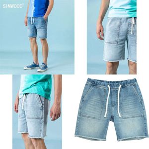 Shorts d'été en denim Men Fashion Raw Hemrafring lavage Corfrein de marque de haute qualité SJ130565 210713