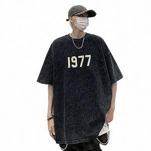 Denim T-shirt Mannen 2023 Zomer Gothic Punk Retro Vintage 100% Cott Korte Mouw Tees Streetwear Tops Y2k Oversized T-shirt 8XL w8vd #