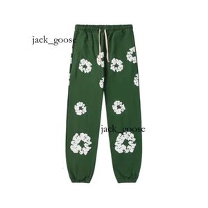 Denim Tear Hoodie Joggingbroek Herenbroeken Essentialshoodie Beweging Bloem Zweetpak Joggingbroek Trainingspakken Groen Rood Zwart Hoodie Denim Tear Jeans 922