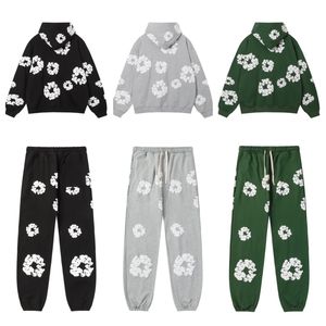 Pantalones de chándal con capucha de mezclilla para hombre, pantalones confeccionados, ropa de movimiento de personas libres, traje deportivo, trajes de chándal, verde, rojo, negro, Dg