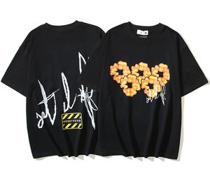 Lágrimas offset Kapok Full Full Foam Impresión Hip-Hop Camiseta de mezclilla de manga corta Forra For Men Tees