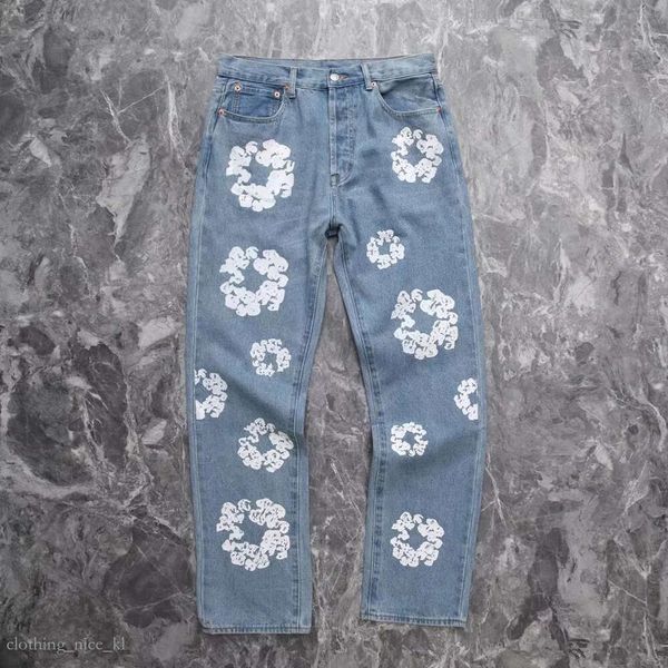 Denim teers Hoodies Designer Veste de la rue High Street Flower Denim Couronne de jeans lavés Lavis Denim Veste de la veste en denim TEAES 527
