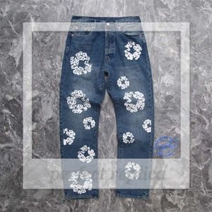 Jeans denim teers jeans High Street Desinger Luxury Jeans imprimez de haute qualité Men's Women's Vintage 34 183