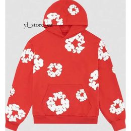 Denim Teers Men Designer kransen Flower Co Branded Sweater Fashion Denim Sweatsuits Kapok Black Red Geel Denim Teers Hoodie