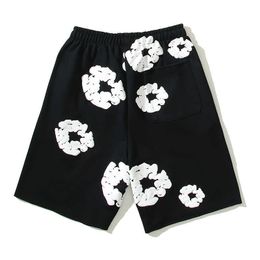 Denim tieners shorts katoenen krans sweat shorts grijze mannen casual lopen kort voor zomer goedkope bloem denim teaes 623