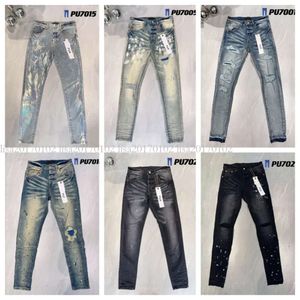 Denim broek herenontwerper Jean Men Black Pants High-end kwaliteit rechte ontwerp retro streetwear casual zweetwedstrijden ontwerpers paarse jeans joggers pant nieuw