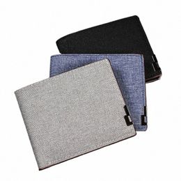 Denim Portefeuilles Sacs à main Hommes Femmes Inserts Busin Pliable Portefeuille en peau de vache Photo Porte-monnaie Slim Mey Cartes d'identité de crédit Titulaire Sac N2pI #