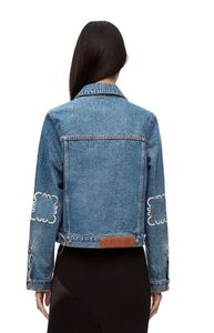 Denim Femmes Designer Casual Manteau Creux Broderie Hip Hop Veste Bouton Automne Style Slim pour Lady Femme Jeans Coupe-Vent Veste