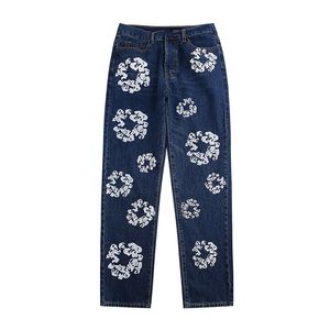 Denimmen's Jeans Hommes 23 Pantalons de créateur déchirés avec fleurs brodées et patchs à fermeture éclair Détail Biker Fit Denim Top Selling Fashion Designerqeitqeit5BQM