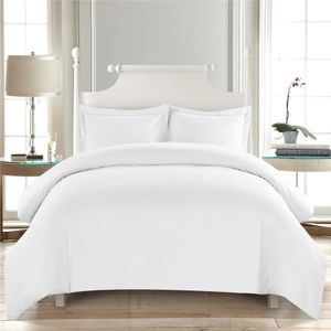 Denisroom Blanc Ensemble de Literie Lit Double Couettes Housse de Couette Twins Queen Bed Set AD19 # T200826