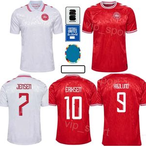 Danemark 24 25 Euro Cup 17 Kristiansen Soccer Jerseys National Team 10 Eriksen Nelsson Hojlund Damsgaard Hojbjerg Daramy Vestergaard Kits de football Kits Mens