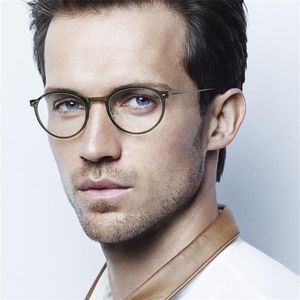 Denemarken Merk Handgemaakte Titanium Ronde Ovale Brilmontuur Vrouwen Mannen 6541 Koreaanse Geen Schroef Clear Bijziendheid Brillen Frame Eyeglasses188F