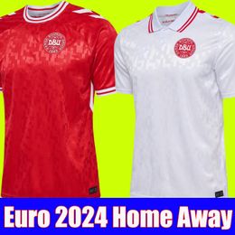 Danemark Euro 2024 Home Away Kits maillots de football hommes enfants 24 25 ensembles de chemises de football