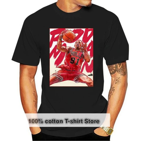 Dennis Rodman Original's Basketball Inspired Tops Tee T-shirt Wholesale O Neck T-shirt