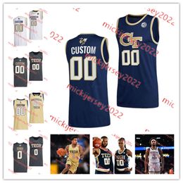 Dennis Scott Georgia Tech camiseta de baloncesto Jarrett Jack Matt Harpring 20 Tom Hammonds John Salley cosido Georgia Tech Yellow Jackets Jerseys