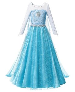 Dichte visnetjurk Girls Beadings Princess Jurk Fancy Kostuum Girl Sneeuw Queen Birthday Party Deskleding With Long Cloaktr6986301