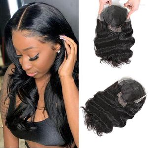 Densité Body Wave Lace Front Wig Perruques frontales transparentes 30 pouces Cheveux humains ondulés 13 4 Brésiliens